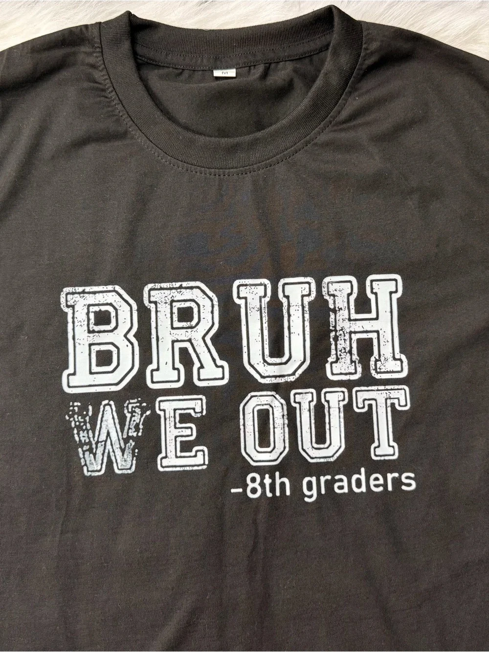 8th Grade Black Crew Neck Short Sleeve Shirt